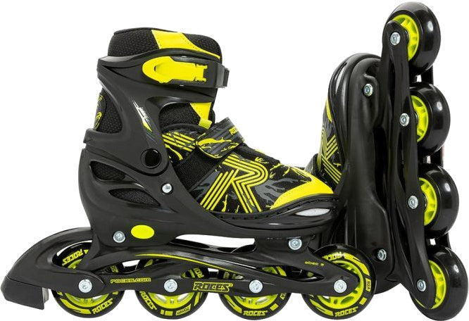 Load image into Gallery viewer, Roces Inline skates Jokey 3.0 softboot 82A zwart geel maat 34-37
