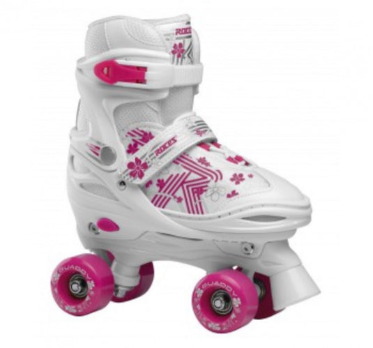 Roces Quaddy 3.0 rolschaatsen wit roze 34-37