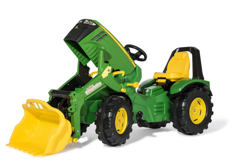 Load image into Gallery viewer, Rolly toys Premium John Deere X-Trac 8400R met voorlader groen
