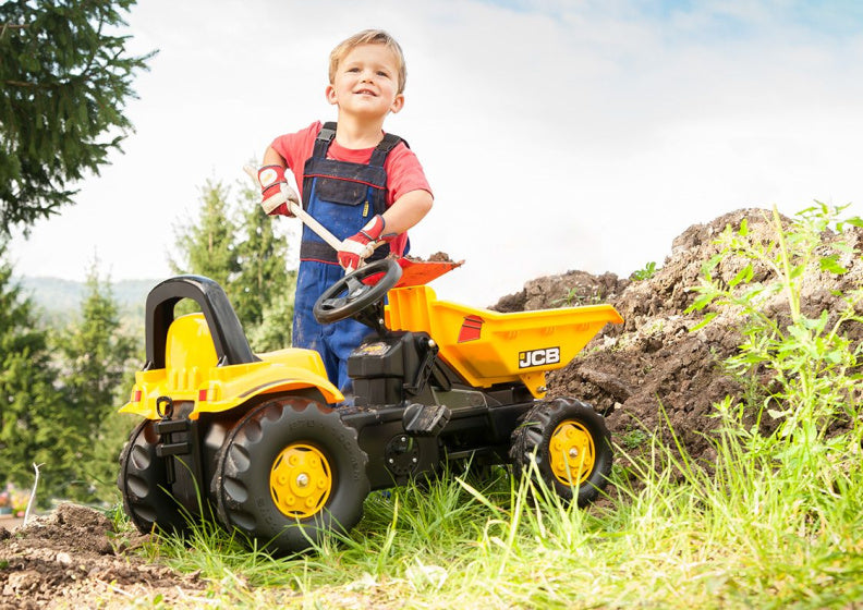 Load image into Gallery viewer, Rolly toys Traptractor RollyKid Dumper JCB junior geel
