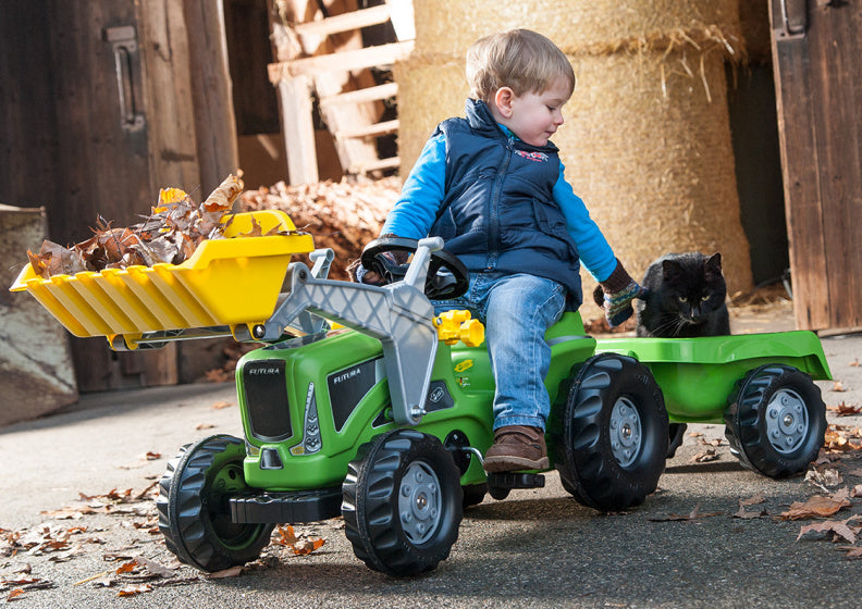 Load image into Gallery viewer, Rolly toys Traptractor RollyKiddy Futura junior groen zwart
