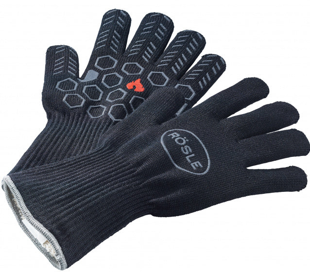 Load image into Gallery viewer, Rösle Premium barbecuehandschoenen 33,5 cm zwart 2 stuks
