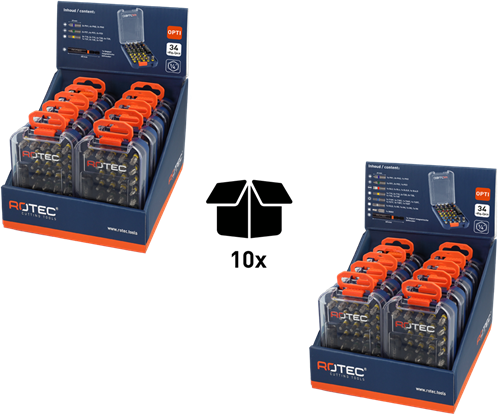 Load image into Gallery viewer, Rotec bitset | 34-delig | opti-line | ph-pz-t-sl-h-tt-sqd + bithouder - 827.9205
