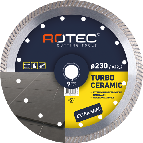 Rotec diamantzaagblad 'turbo ceramic' | ø350x3,2xø25,4 - 704.3504ts