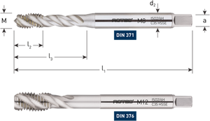 Rotec hss-e machinetap | blind | din 376 | m10 - 321.1000ce