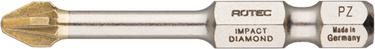 Rotec impact schroefbit pz 2 | l=50 | e6.3 | diamond | 2 stuks - 817.13022