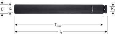 Rotec krachtdop | binnenvierkant 1 2 | extra diep | l=310 | sw 19 - 842.3019