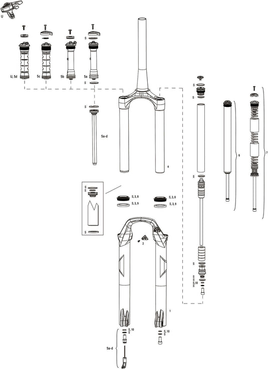 Rockshox federgabel recon silver rl susp.fork rs recon sil.rl 1 1 8 black oneloc