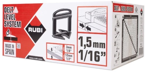 Afbeelding laden in galerijviewer, Rubi delta leveling systeem clips | 3-12 mm | 1,5 mm | 2400 stuks
