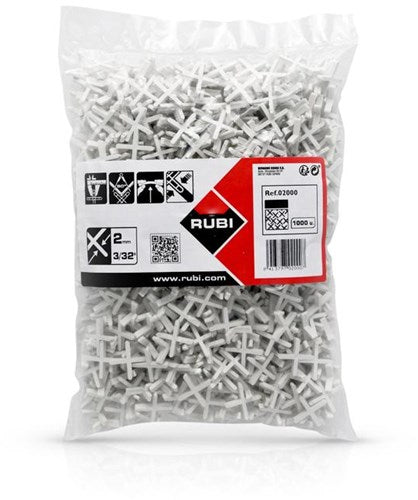 Afbeelding laden in galerijviewer, Rubi tegelvoegkruisjes | 2 mm | doos 1000 st - 02000
