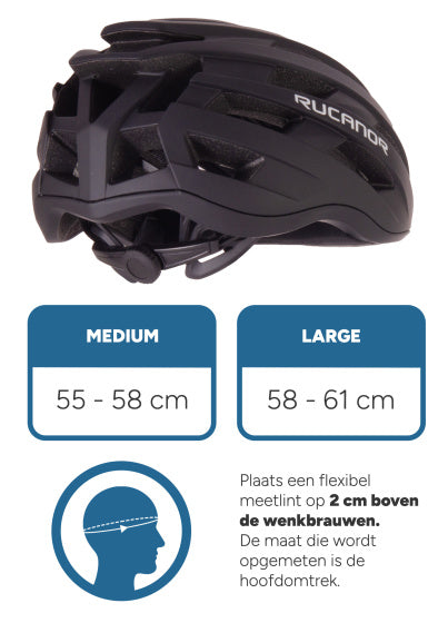 Load image into Gallery viewer, Rucanor Grav Fietshelm Verstelbaar Zwart Maat 55-58 cm (M)
