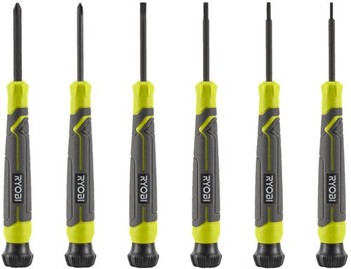 Ryobi rhsdspc6 | magnetische precisie schroevendraaierset 6 stuks - 5132006048