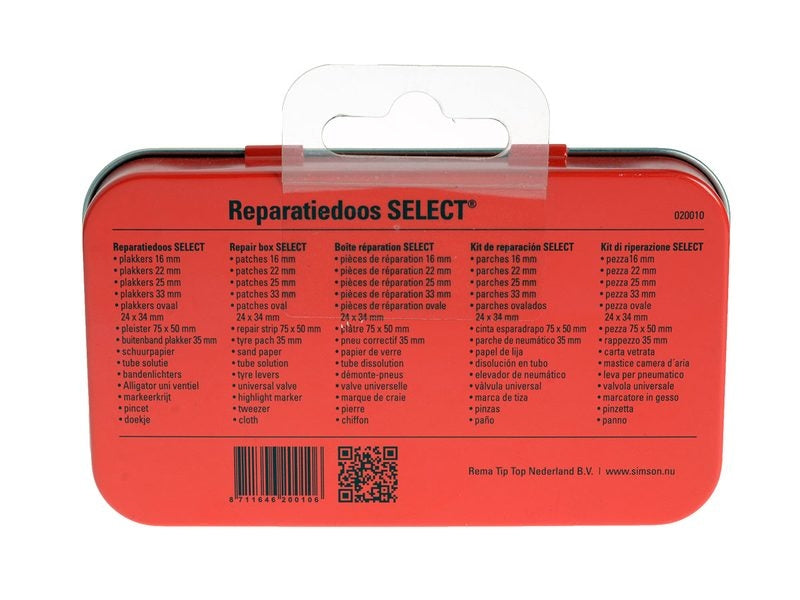 Load image into Gallery viewer, reparatiedoos Select 12,5 cm aluminium rood wit 23-delig
