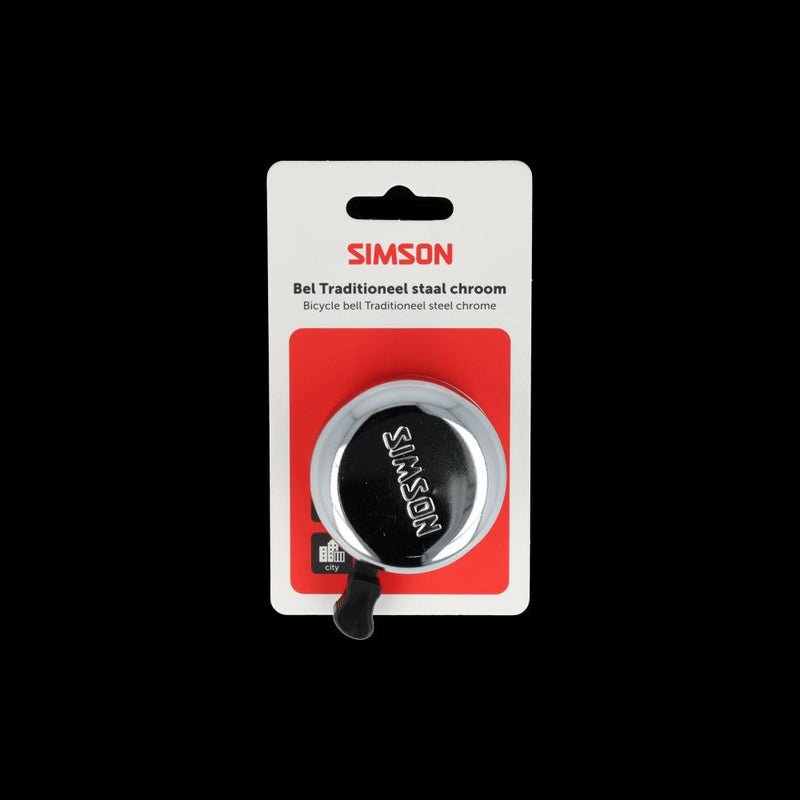 Load image into Gallery viewer, Simson bel traditioneel chroom staal
