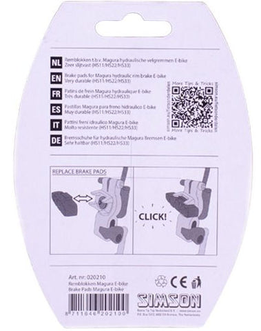 brake pads Magura E-Bike HS33/HS11 rubber 2 pieces