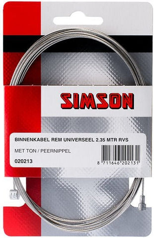 brake inner cable 2250 mm stainless steel silver