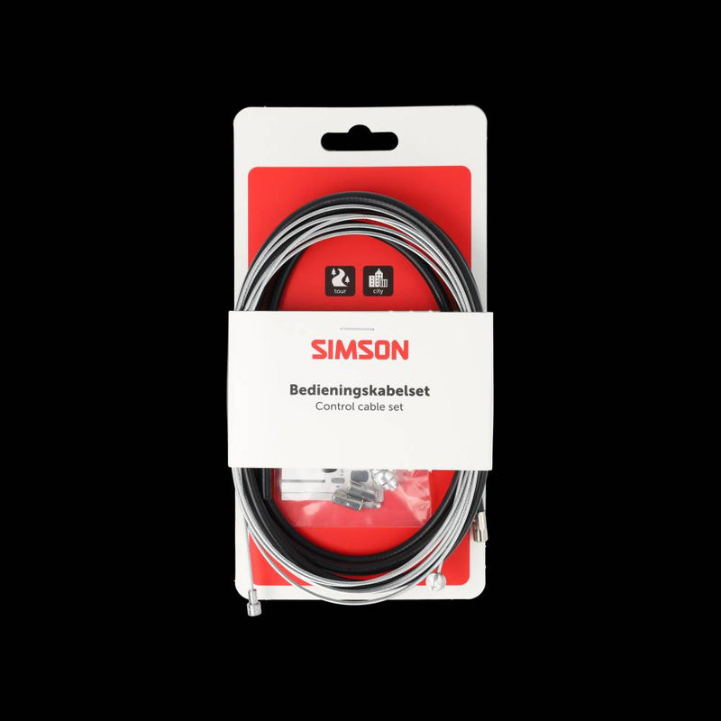 Load image into Gallery viewer, Simson remkabelset compleet universeel zwart
