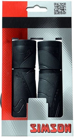 Load image into Gallery viewer, Simson Handvatten Ergonomics zwart-antraciet - Ergonomische peddelvorm, optimale drukverdeling, extra steun, geschikt voor fietsen met zonder gripshift versnelling #Simson #Handvatten #Ergonomics #zwart-antraciet
