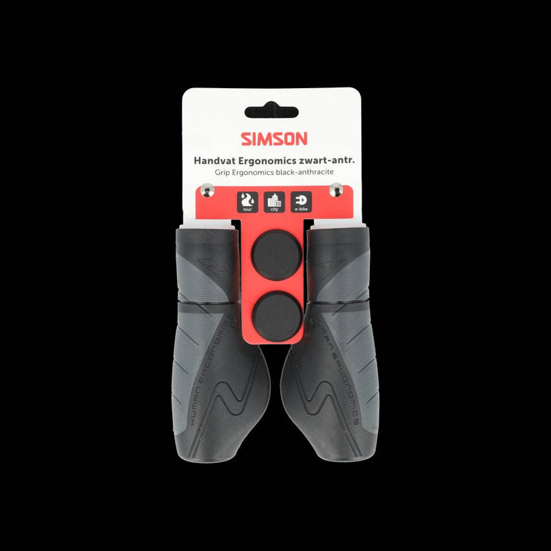 Load image into Gallery viewer, Simson handvatten ergonomics zwart-antraciet
