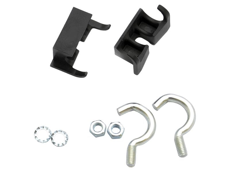 mounting set ring lock 12/14 mm black/silver 8-piece