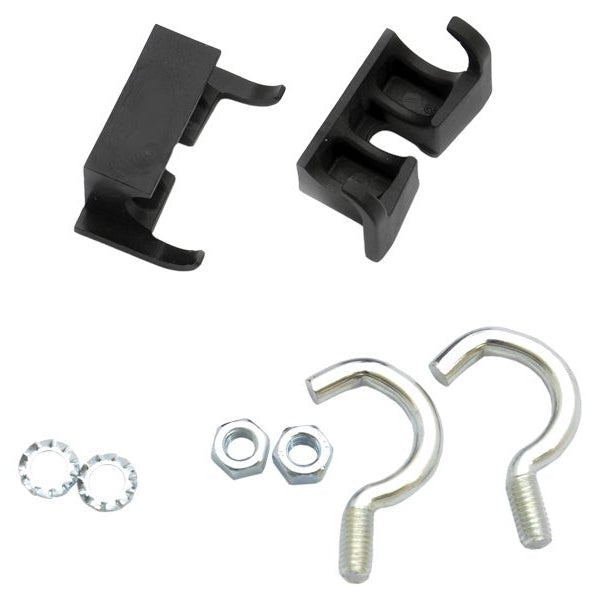 mounting set ring lock 12/14 mm black/silver 8-piece