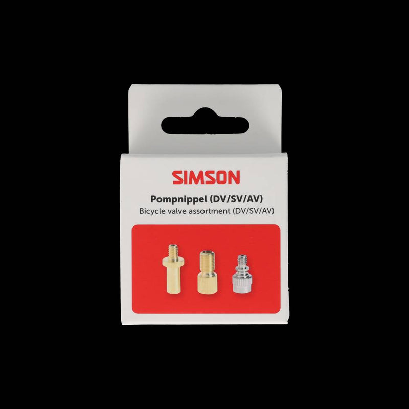 Load image into Gallery viewer, Simson pompnippel assortiment 3-delig
