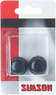 Load image into Gallery viewer, Simson dynamohoedje zwart traditioneel per 2 op kaart
