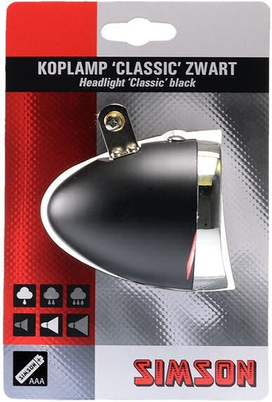 front light Classic LED battery black