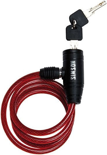 Simson Kinder Kabelslot 8x90cm Rood