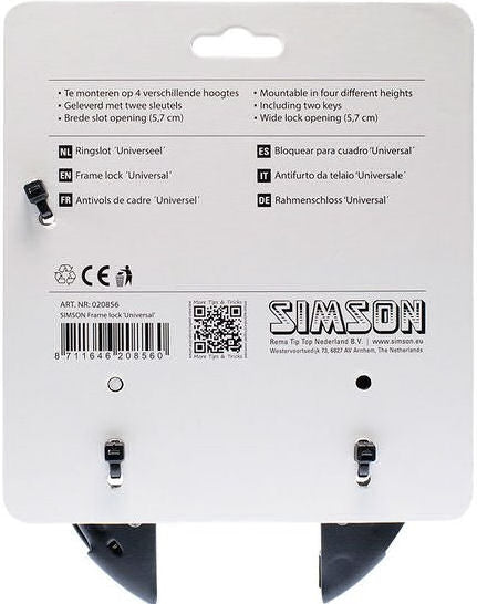 Load image into Gallery viewer, Simson Ringslot Normaal - Universeel - 5,7 cm - Zwart - Geen ART
