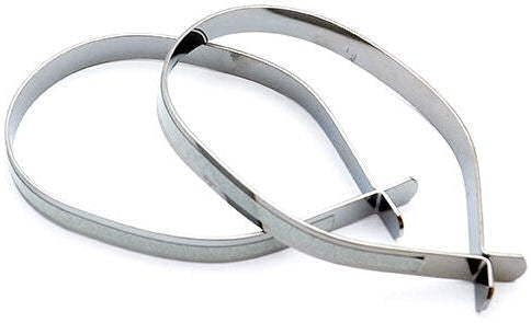 trouser clamps reflection silver 2 pieces