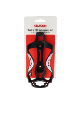 Load image into Gallery viewer, Simson fles- en bidonhouder double fit mat zwart
