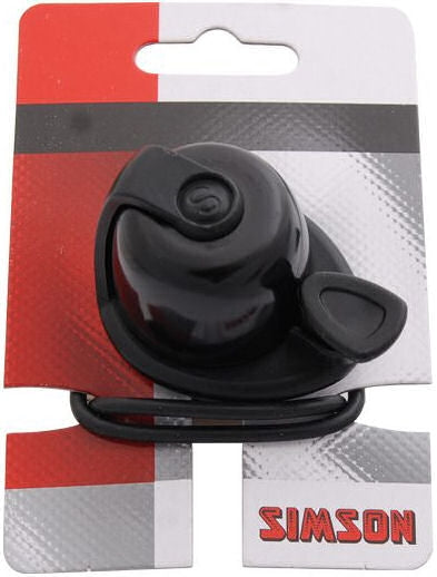 Simson bicycle bell Allure black-black on card