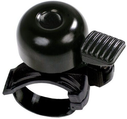 Simson bicycle bell mini 32mm, flex-band attachment black