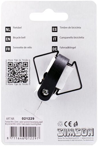 Load image into Gallery viewer, Simson fietsbel mini 32mm zwart
