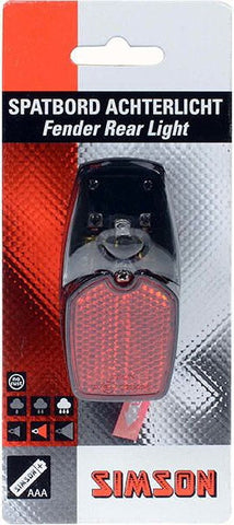 Simson fender taillight LED incl. batteries on card