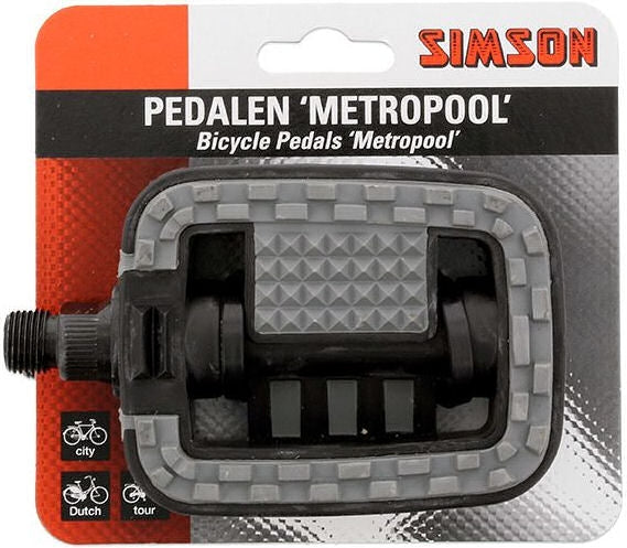 pedal set Metropool 9/16 inch grey/black