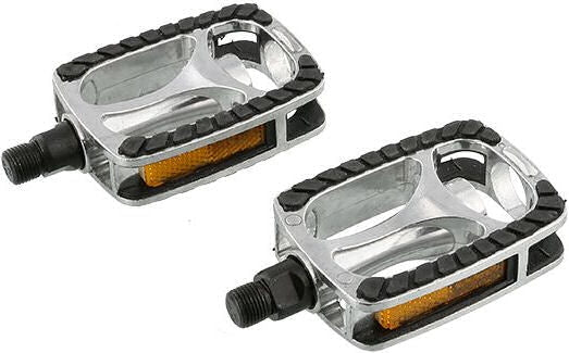 pedal set Elegant 9/16 inch silver/black