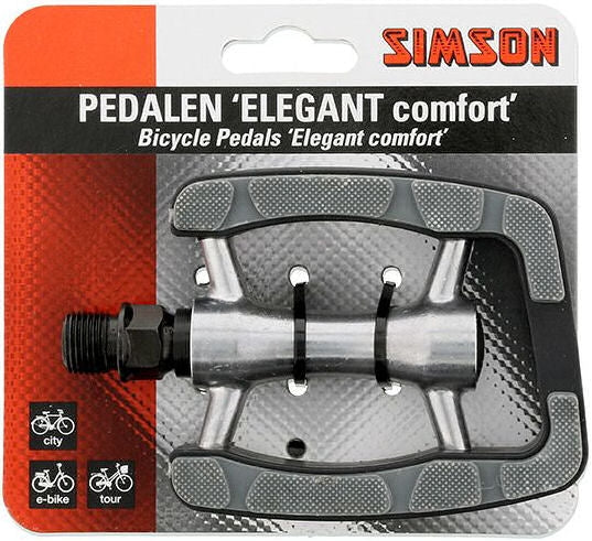 Load image into Gallery viewer, pedalen set Elegant Comfort 9 16 inch grijs zwart
