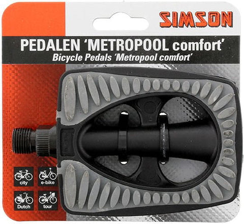 pedal set Metropool Comfort 9/16 inch grey/black