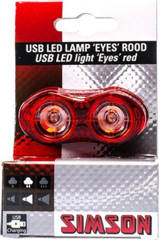 taillight Eyes USB led rechargeable black