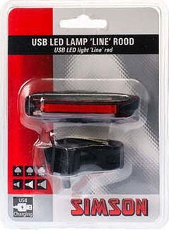 rear light Line USB led rechargeable black