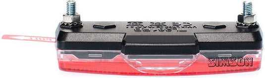 achterlicht Block led batterij bagagedrager rood