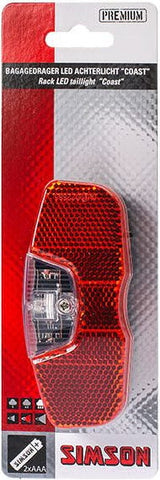 taillight Coast LED battery luggage carrier red