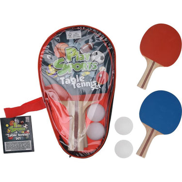 Tafeltennisset met 2 bats en 2 ballen