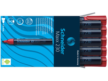 Schneider marker perm. 230 rond rood 10st