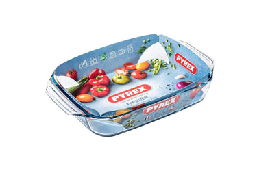 Pyrex irresistible braadslede met handvaten 28x17cm 1,4 l