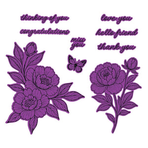 Spellbinders • simon hurley create. etched dies sketched peonies