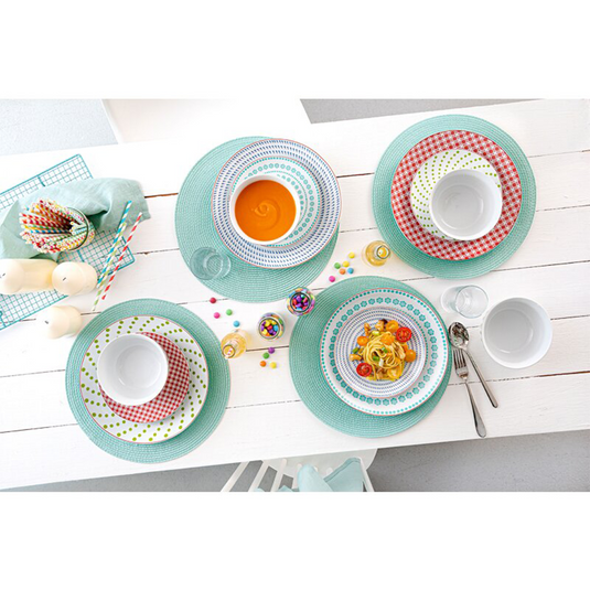 Sänger serviesset scandinavia turquoise 12-delig