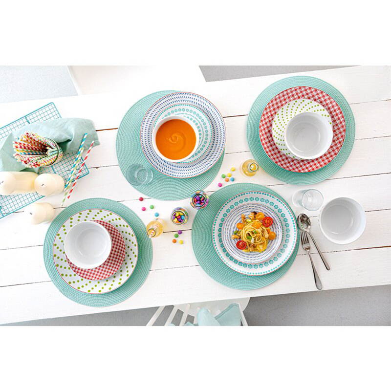 Load image into Gallery viewer, Sänger serviesset scandinavia turquoise 12-delig
